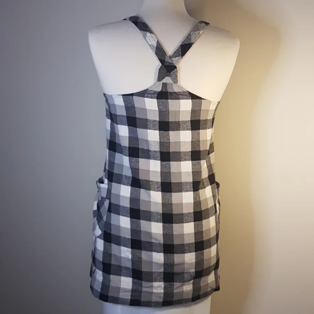 Mavi jeans flannel gingham mini pinafore dress - Picture 5 of 10